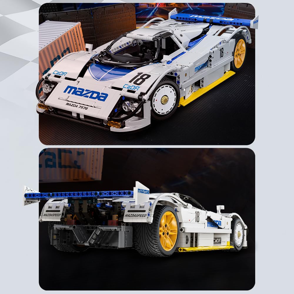 CaDA C63007W Mazda 787B Racing Car Building Blocks,1797 PCS 1:10